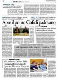 Cofidi sbarca a Padova in supporto alle PMI